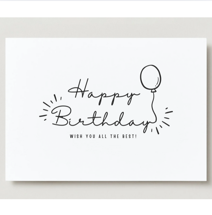 Black & White Birthday