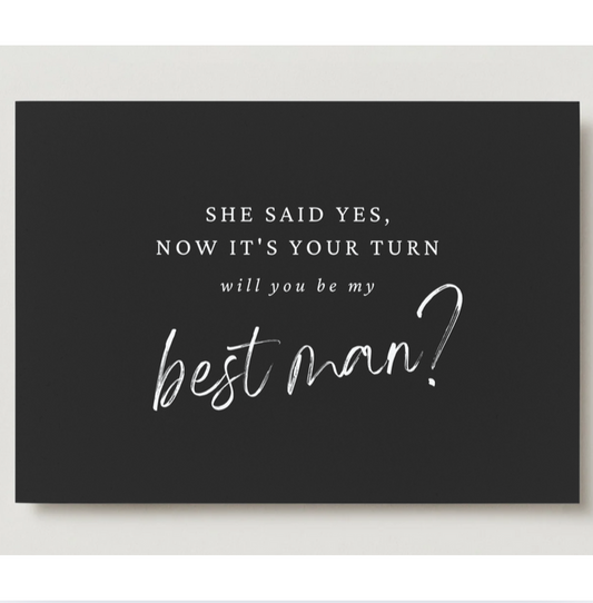 Best Man Proposal
