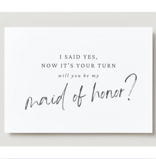 Maid-of-Honor Proposal