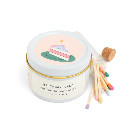 Birthday Cake Candle & Matches Set