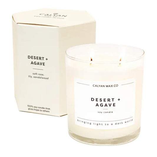 Desert + Agave Soy Candle Clear Tumbler