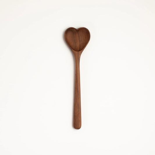 9.5" Walnut Heart Shaped Spoon