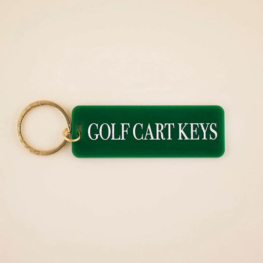 Golf Cart Keys Keychain - Kelly Green