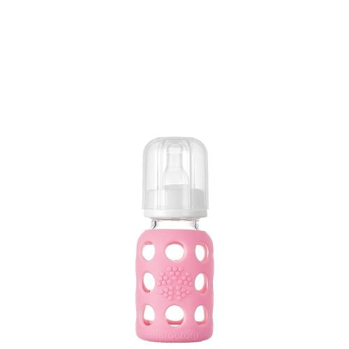 Glass Baby Bottle - Pink