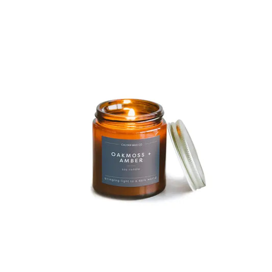 Oakmoss + Amber Mini Soy Candle Jar