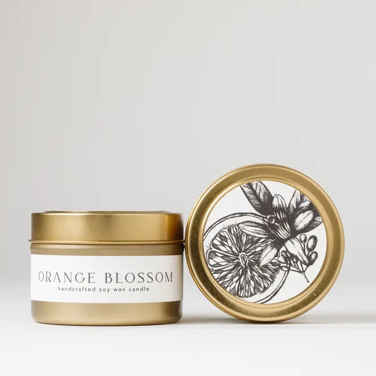 Orange Blossom: Tin Soy Candle