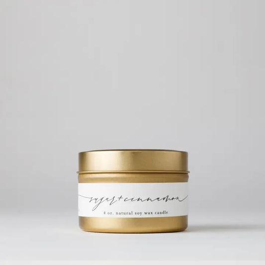 Sugar + Cinnamon: Tin Soy Candle