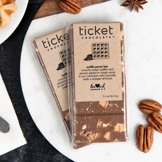 Waffle Pecan Chocolate Bars