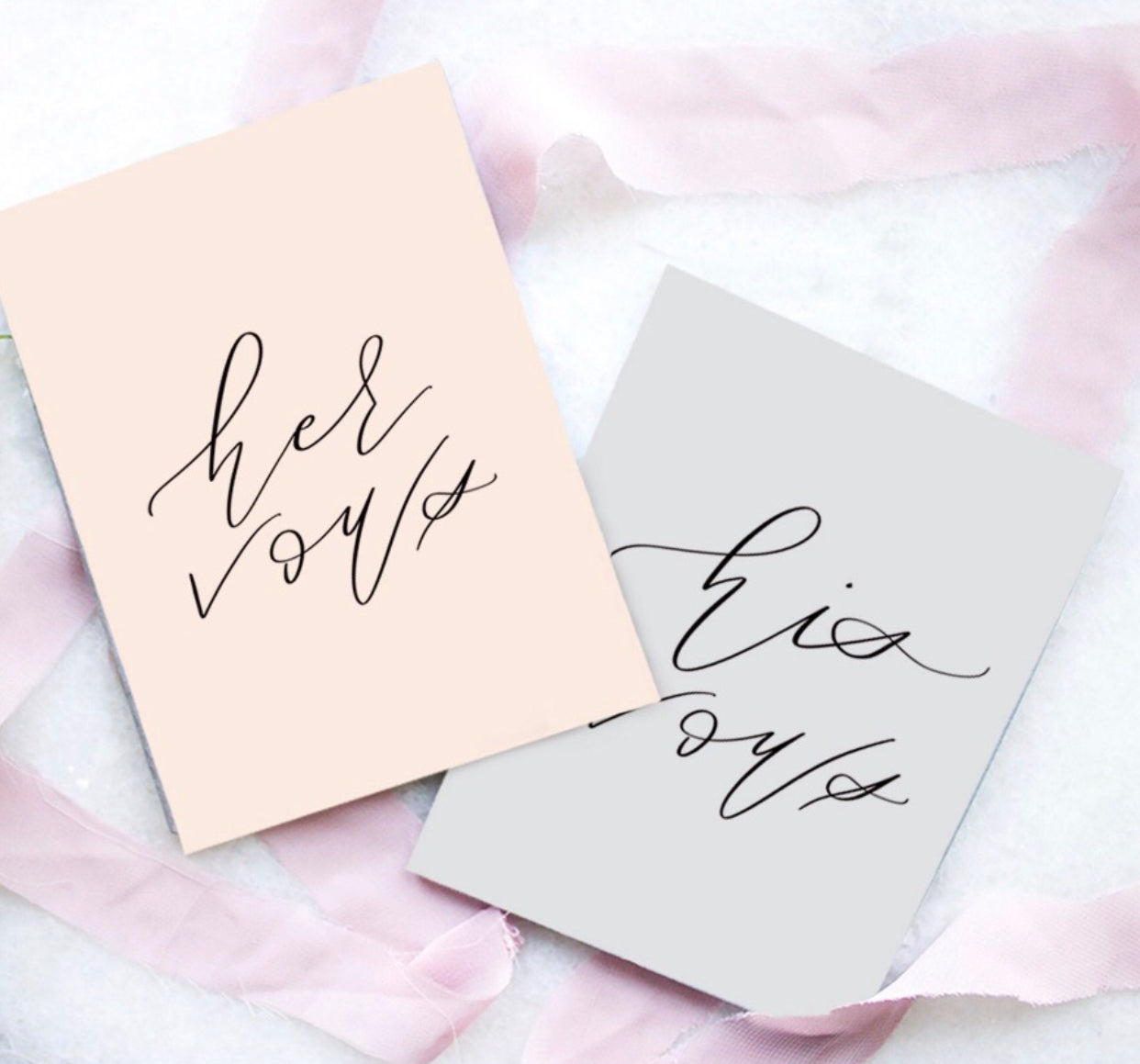 His and Her Vow Book Set