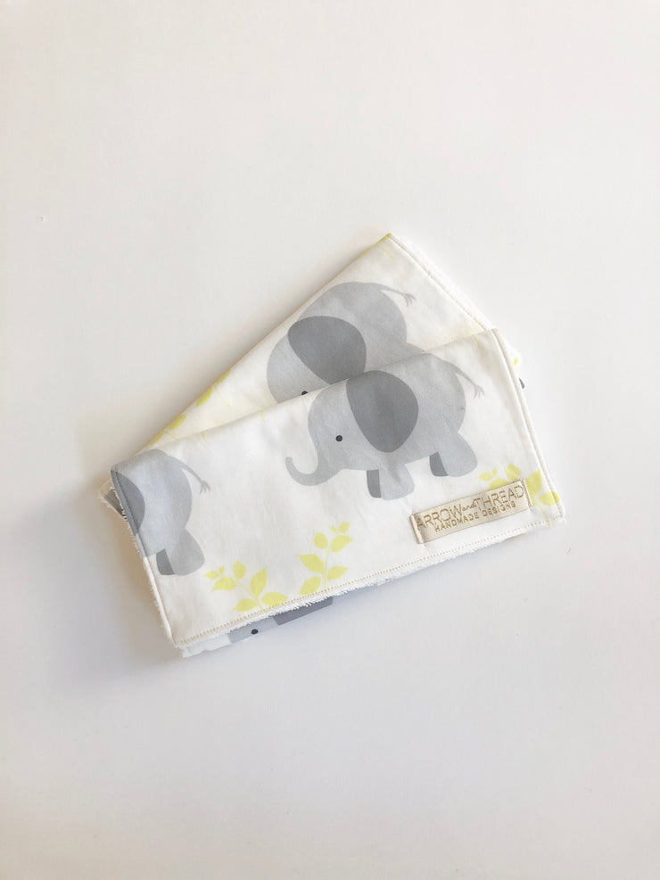 Grey Elephant Burp Cloth