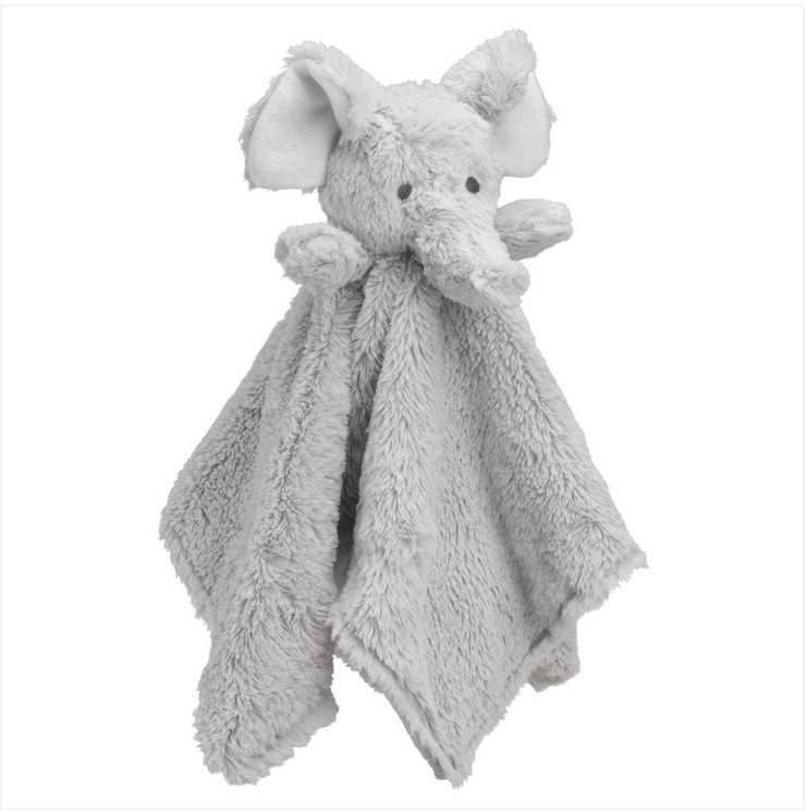 Gray Elephant Baby Security Blanket